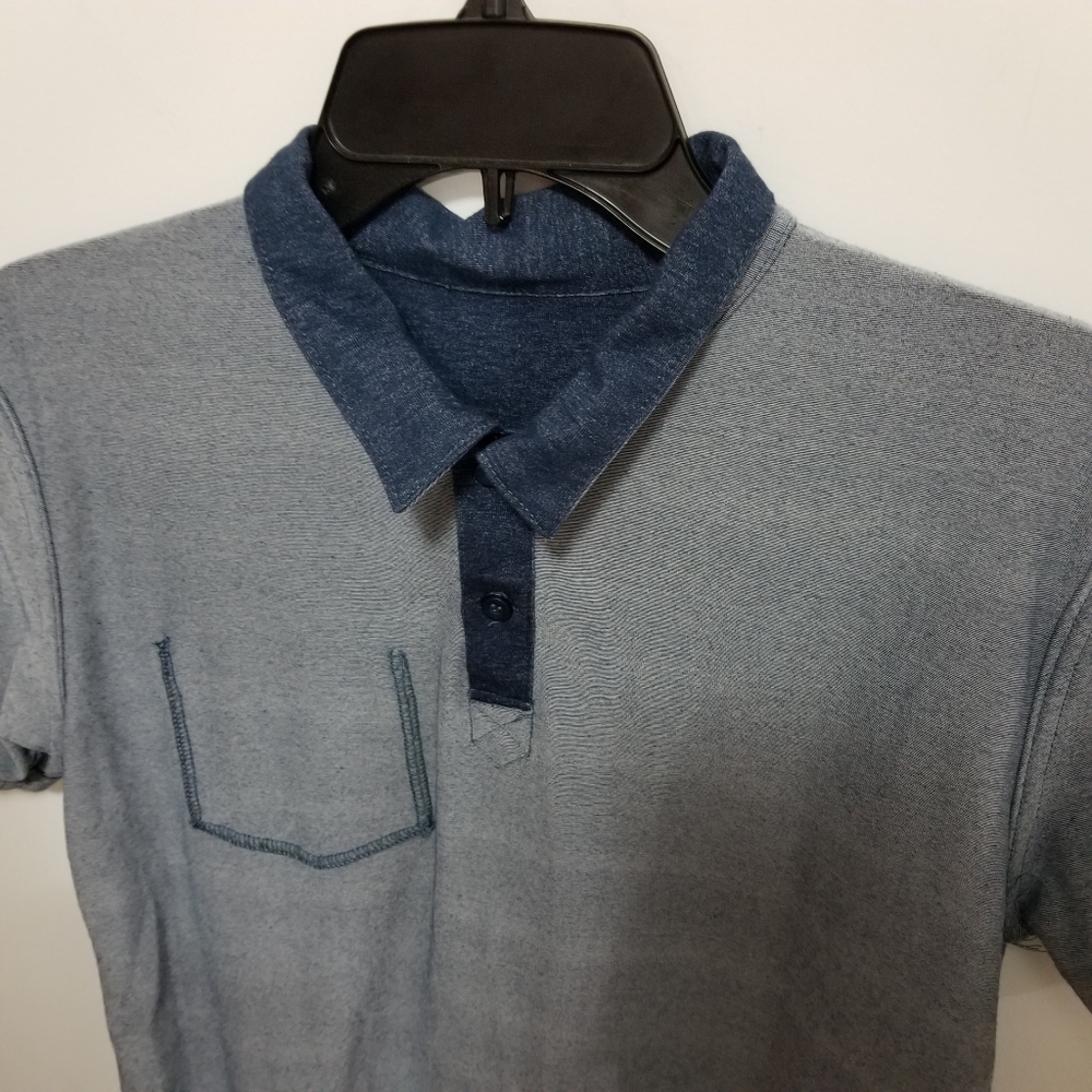 Oxygen Polo Shirt Reversible Navy Blue Medium - Picture 6 of 7